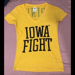 Vs pink Iowa Hawkeyes T-shirt